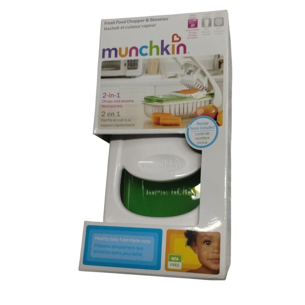 Munchkin Fresh Food Chopper & Steamer 2-in-1‎ Baby Food Maker BPA-Free